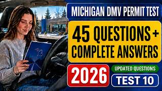 Pass First Try: 2026 Michigan DMV Permit Test 10 (45 Real SOS Questions & Answers!)