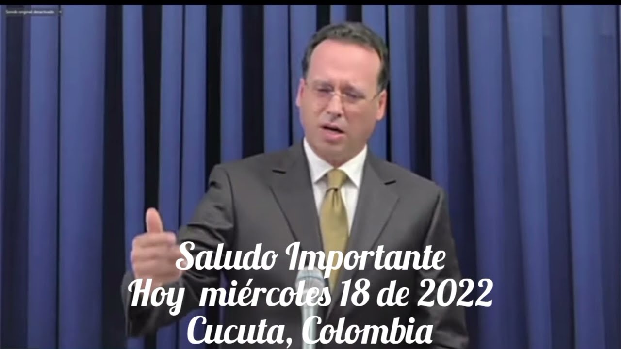 Saludo Importante.. Por El Rv. José Benjamín Pérez