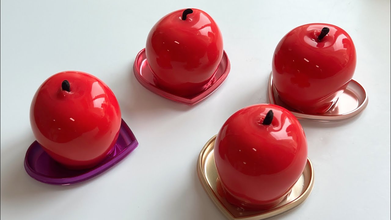 사과무스케이크🍎만들기, Apple mousse cake recipe🥰입에서 살살 녹는 사과무스 노오븐디저트 - YouTube