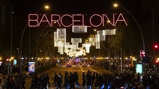 Show de encendido de luces de Navidad en Barcelona 4K