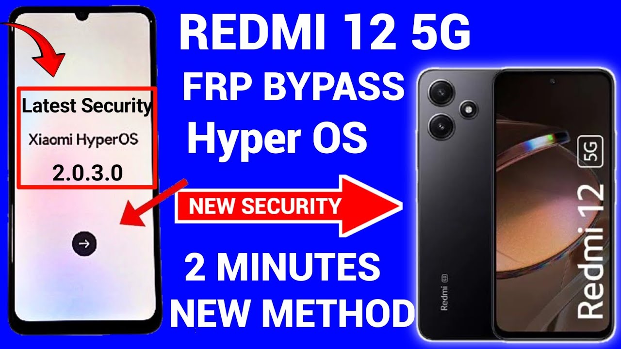 Redmi 12 5G HyperOS 2.0.3.0 Frp Bypass | Android 15 Latest