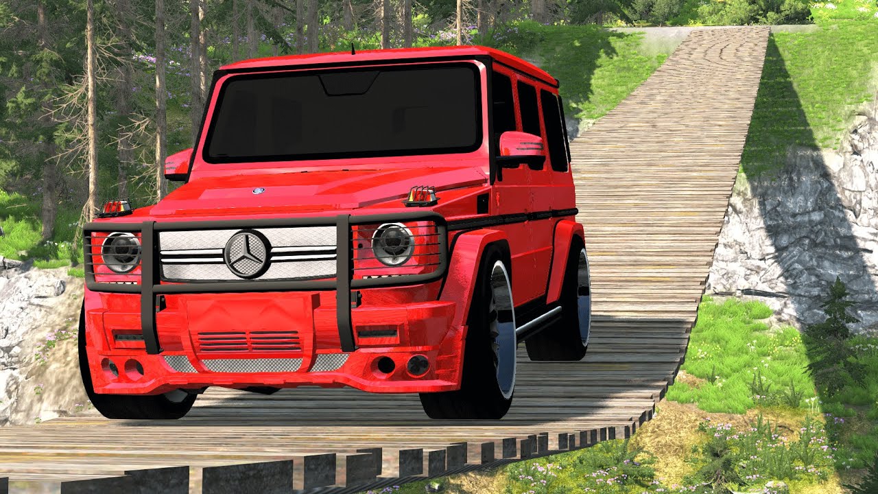 Cars vs Suspension Bridge – BeamNG.Drive