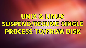 Unix & Linux: Suspend/resume single process to/from disk (3 Solutions!!)