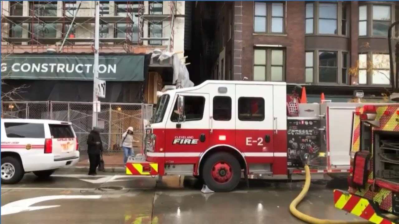 Watch | Crews battle 3-alarm fire in Cleveland's Public Square.