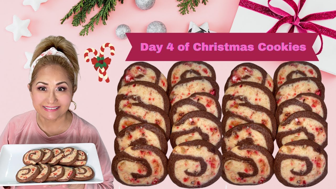 Chocolate Peppermint Pinwheel Holiday Christmas Cookies RECIPE Vlogmas DAY 4 2022