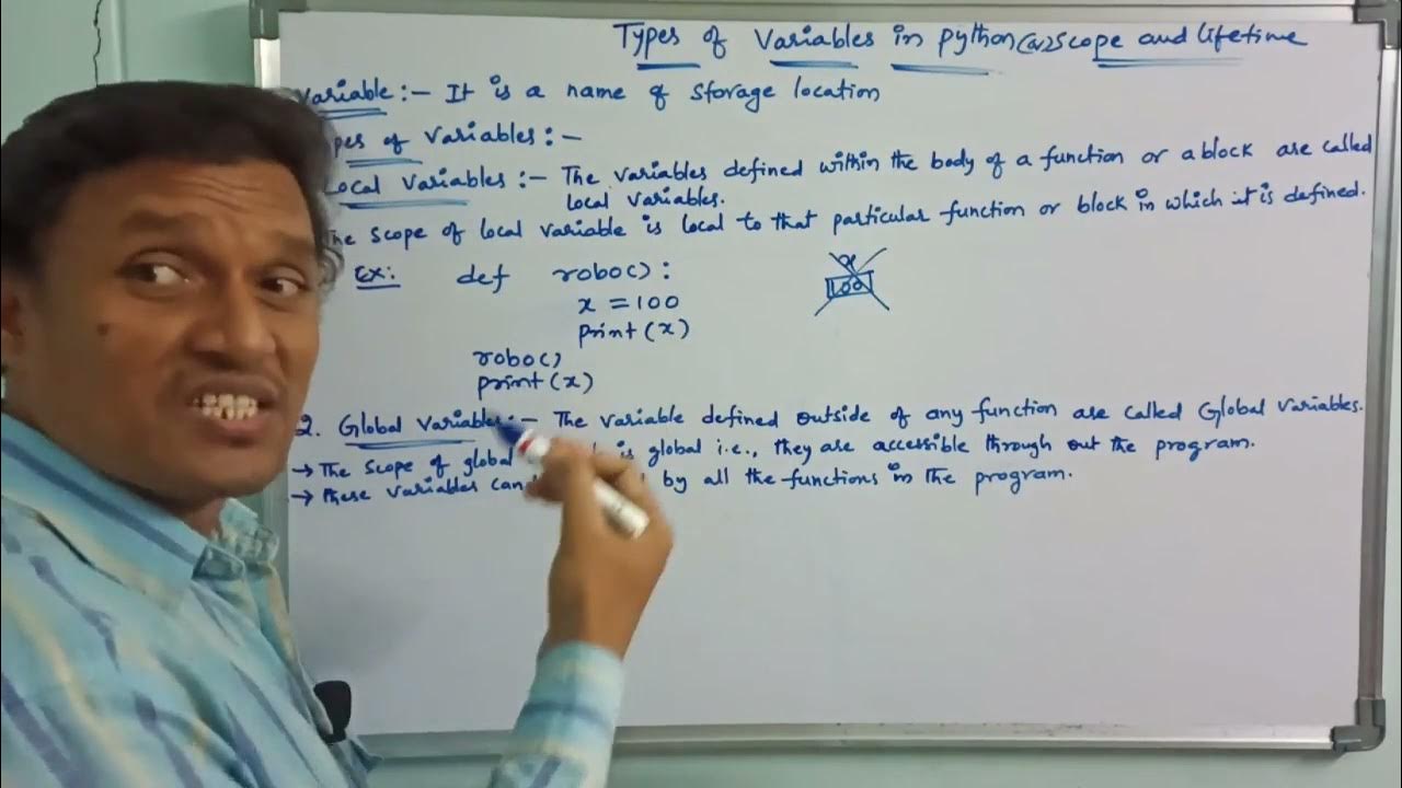 Types of Variables in Python | Local and Global Variables(Scope and ...