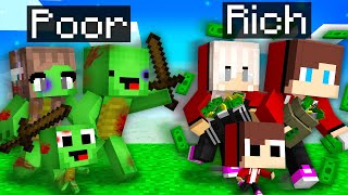 JJ Rich Family Vs. Mikey Poor Family: Speedrunner vs. Hunter in Minecraft - Maizen