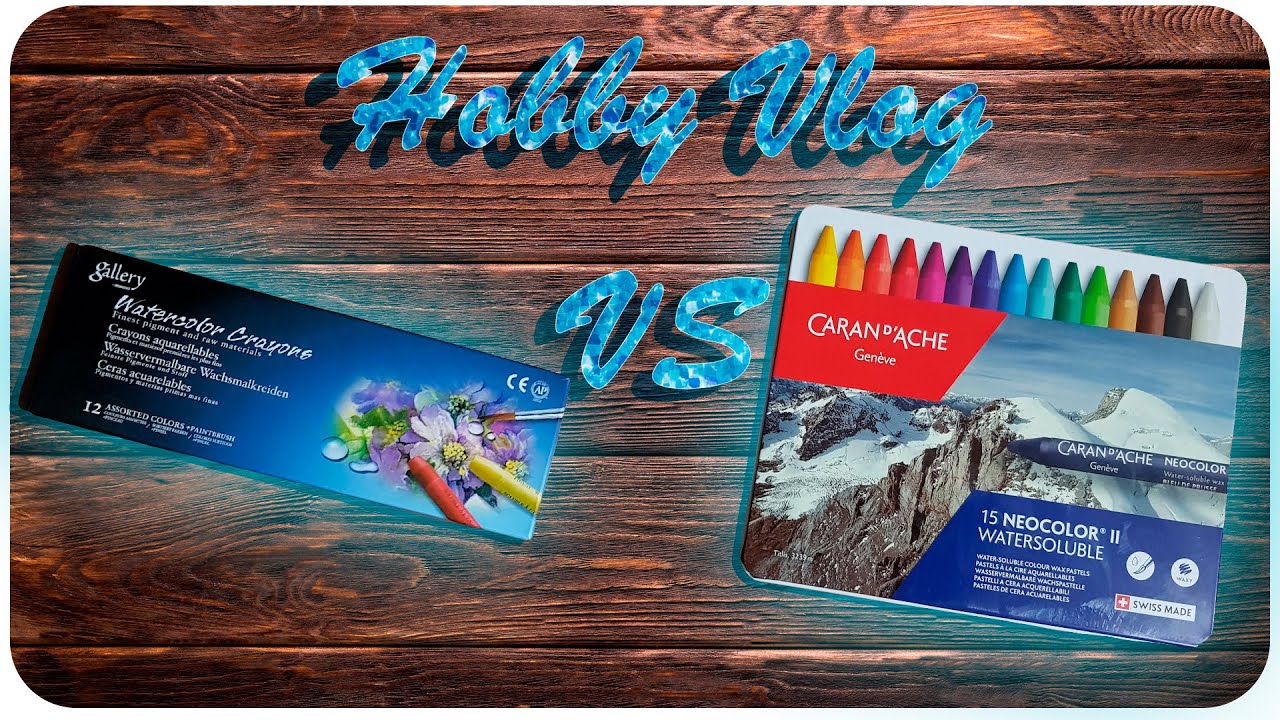 Хобби влог #3 Сравнение мелков Gallery Mungyo Watercolor Crayons и CARANdACHE NEOCOLOR II.