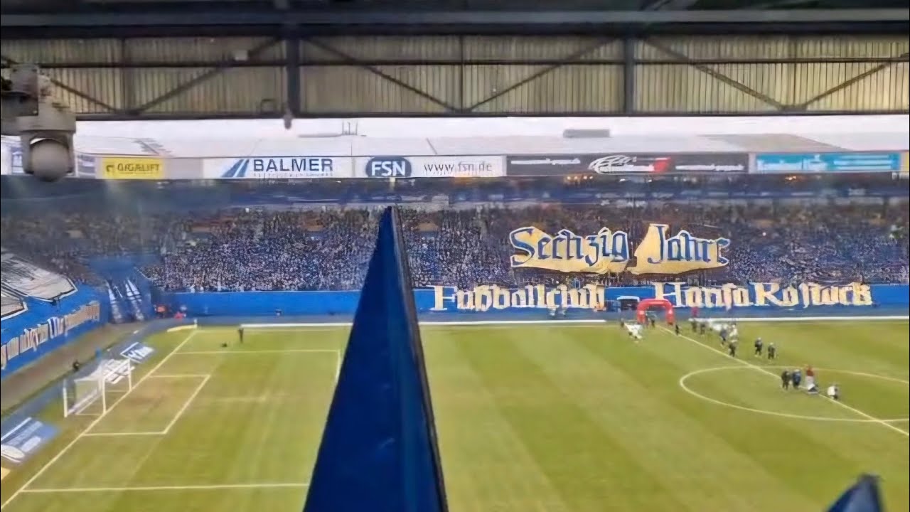 60 Jahre FC Hansa Rostock Choreo HANSA- Aue Ostseestadion
