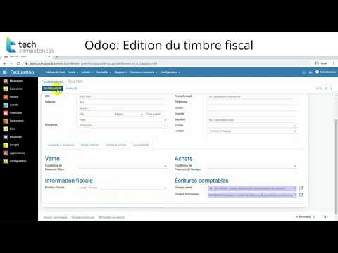 Odoo Edition Timbre fiscal