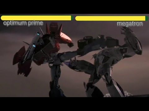 Optimus Prime Vs Megatron With Healthbars (Transformers)
