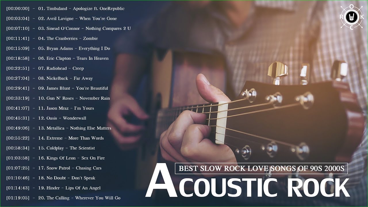 Acoustic Slow Rock | Best Slow Rock Love Songs Of 90s 2000s