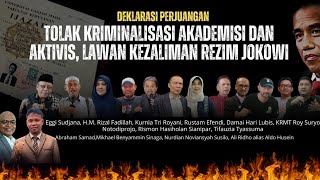 Download Lagu LIVEโDEKLARASI PERJUANGAN - TOLAK KRIMINALISASI AKTIVIS, LAWAN KEZALIMAN REZIM JOKOWI MP3 Download Lagu LIVEโDEKLARASI PERJUANGAN - TOLAK KRIMINALISASI AKTIVIS, LAWAN KEZALIMAN REZIM JOKOWI MP3
