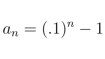 Does the Sequence Converge or Diverge? a_n = (.1)^n - 1
