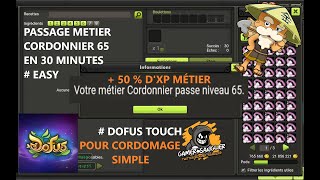 DOFUS TOUCH METIER CORDONNIER - ASTUCE POUR 100 % D&#39;XP SUPPLÉMENTAIRE METIERS - OÙ EST LA POS DU PNJ