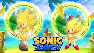 Sonic Dash Gameplay 2024 - SUPER SONIC VS CLASSIC SUPER SONIC