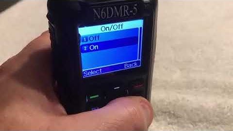 D878UV Radio Menu Roaming Setup - N6DMR