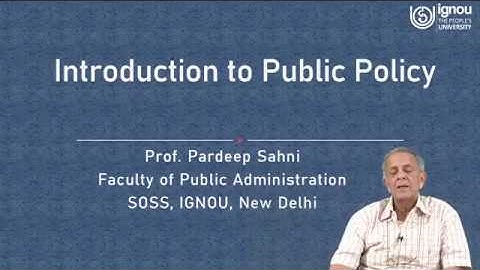IGNOU Live Session on Introduction to Public Policy