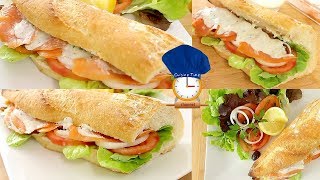 SANDWICH AU SAUMON Rapide // PAIN MAISON // Cuisine Time FR