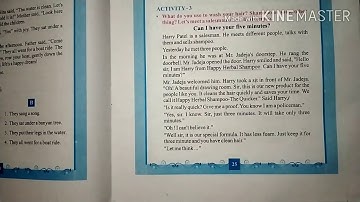 English STD_7th Unit:3 yes I will...Activity:3 can I have your five minutes... Part:2