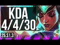 KARMA & Ezreal vs PANTHEON & Kai'Sa (SUP) | 4/4/30 | KR Master | 25.S1.3