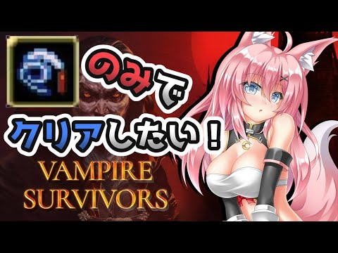 【vampire survivors】＃２１ 聖なる風のみでクリアしたい！（アルカナ・基本強化あり）【VTuber】