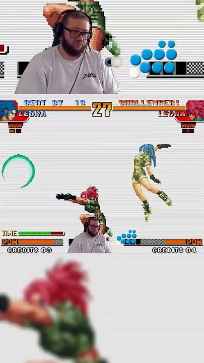 Leona toda bugada #shorts #shortsvideo #kof #kof97 #bug #arcade #fliperama #leona