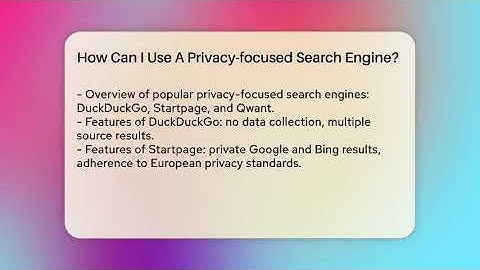 How Can I Use A Privacy-focused Search Engine? - Everyday-Networking
