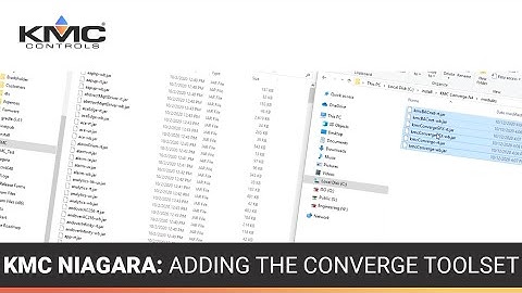KMC Niagara: Adding the Converge Toolset