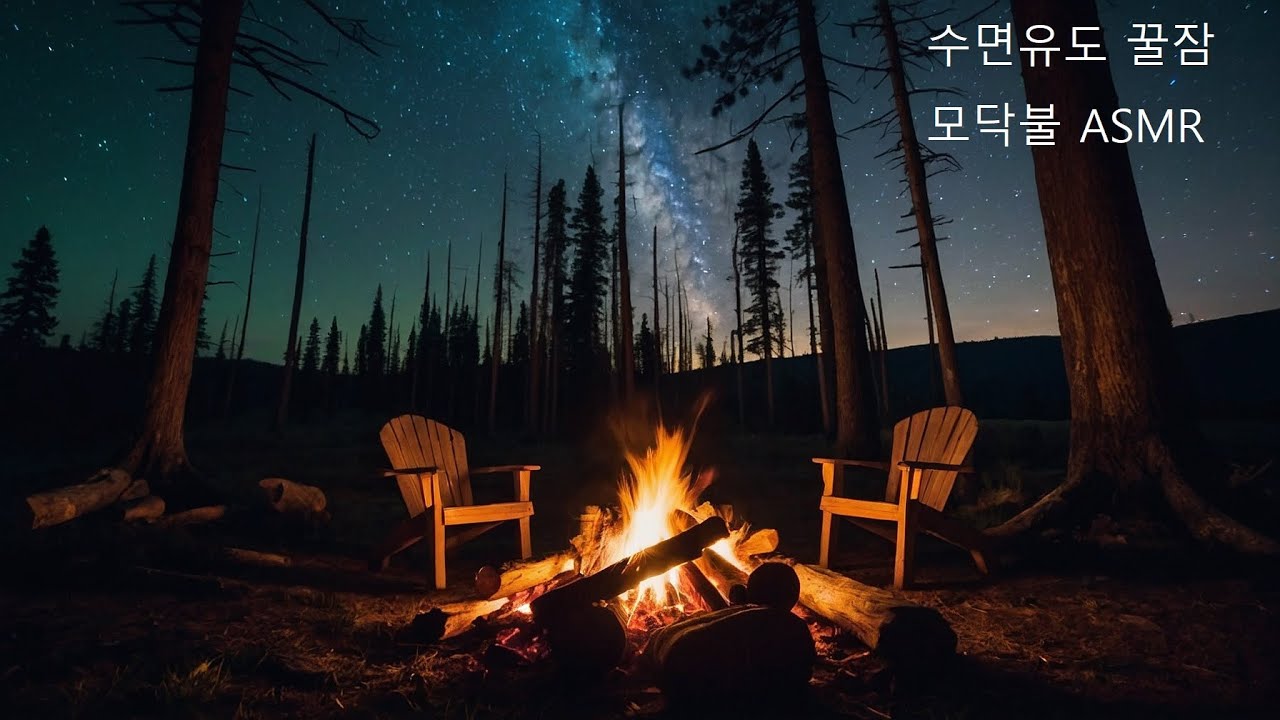 [수면유도]광고없는 잠들기전 장작불,모닥불 소리 수면도움 8시간 - YouTube