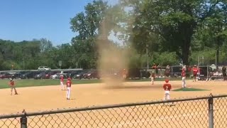 Dust Devil Interrupts Illinois Baseball Game screenshot 4