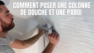 J'installe une colonne de douche et une paroi