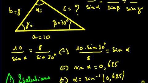 Résolution triangles quelconques: 2côtés et 1angle non compris entre les deux côtés donnés