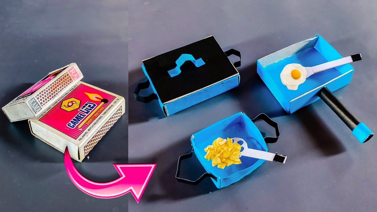 DIY Homemade Kitchen toys from matchbox | how to make kitchen set | paper kitchen set crafts 