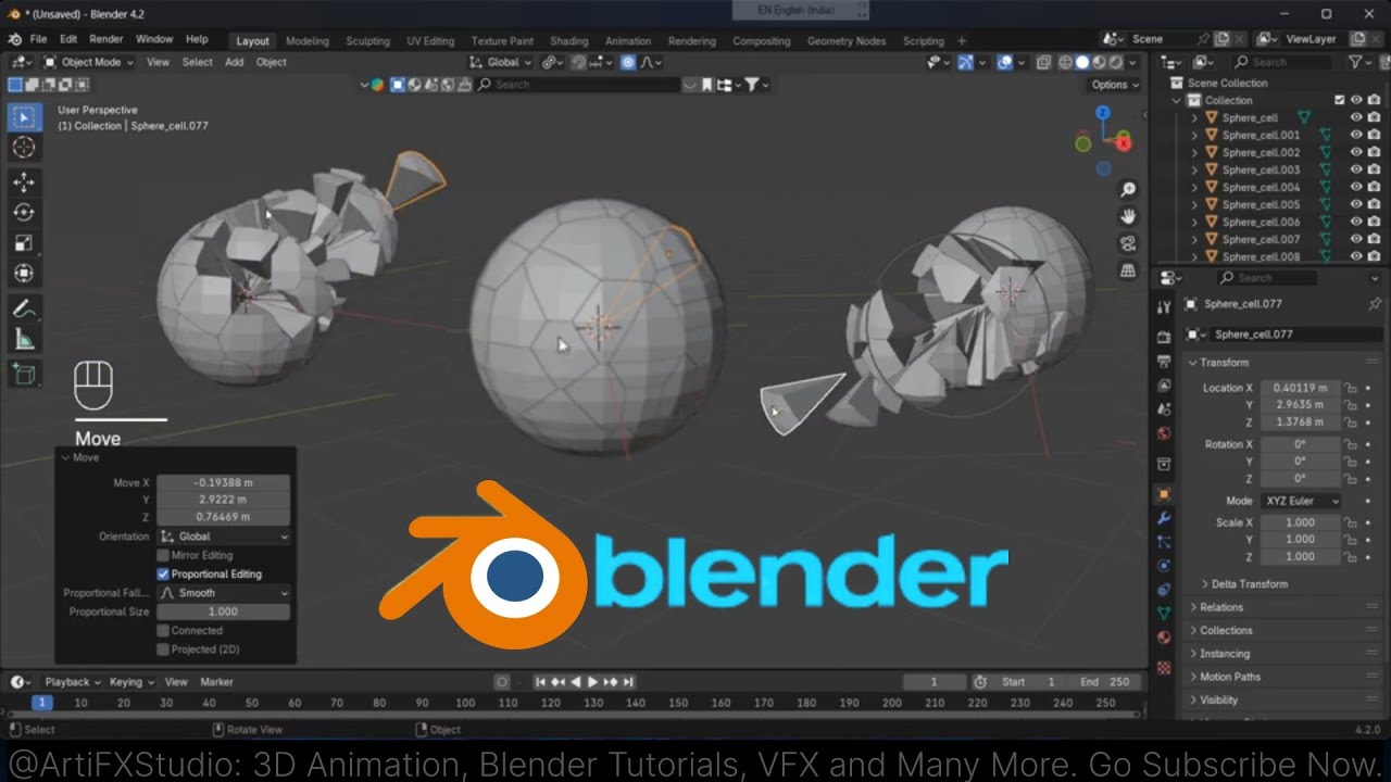 HOW TO BREAK OBJECT IN BLENDER | IN JUST ONE CLICK break any object | # ...