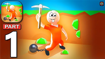 Dig and Run: Prison Escape - Gameplay Walkthrough Part 1 Stickman Jail Escape (Android,iOS)
