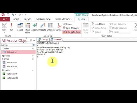 Creating a Table in SQL with auto_increment