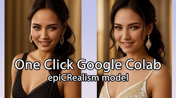 How to use Stable Diffusion on low-end PC - One Click Google Colab Notebook - epiCRealism model