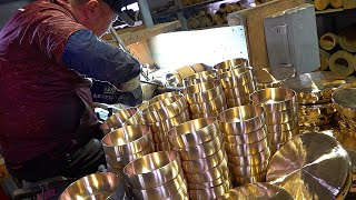 Korean Bronze Bowl Mass Production Process.Amazing! Traditional Korean Bowl Factory