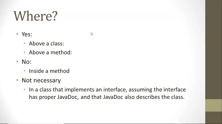 JavaDoc: A Simple Overview