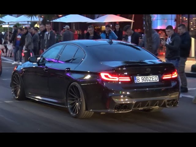 BMW M5 F90 with FI EXHAUST Crazy Sounds - Revs and Accelerations class=