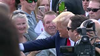 SUNSHINE AND AUTOGRAPHS: President Trump arrives in Ocala, FL