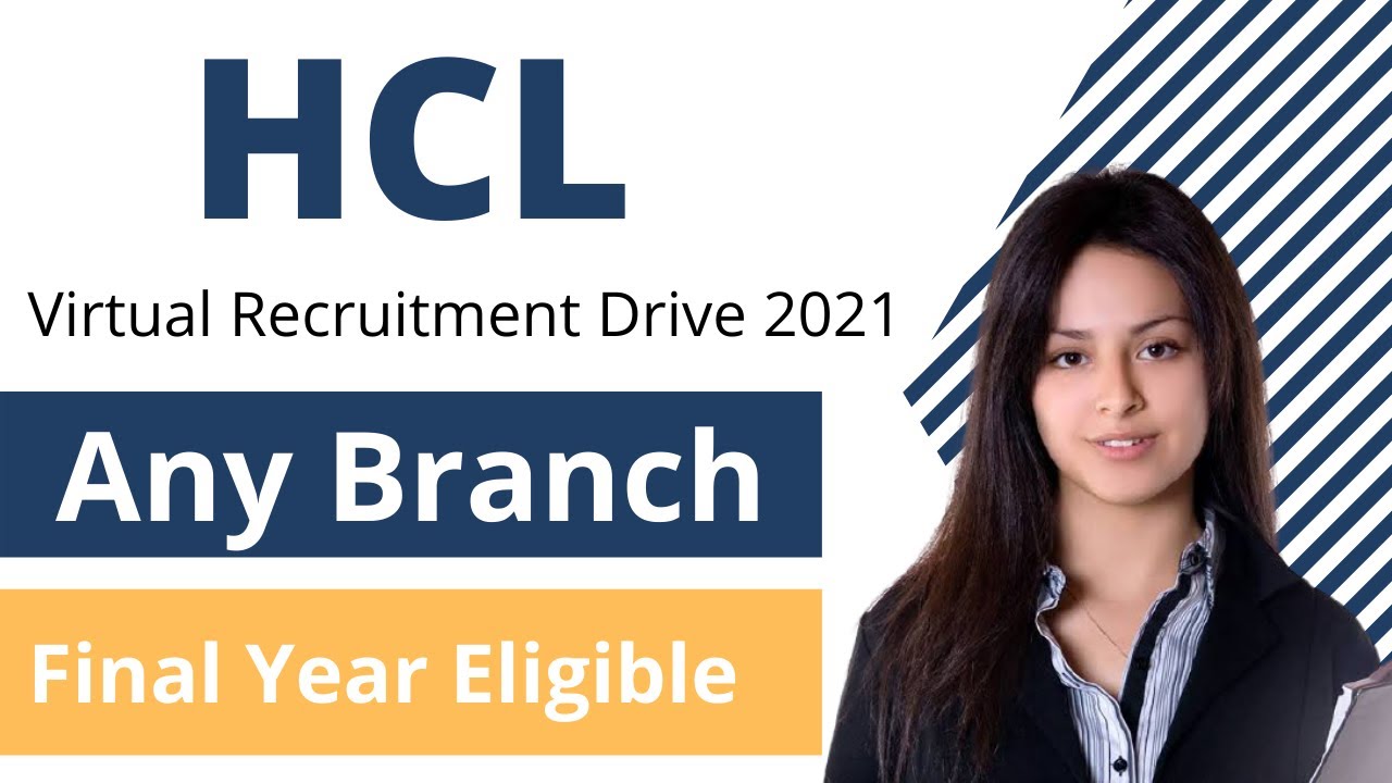 HCL Recruitment 2021 | Virtual Recruitment Drive | Latest Job Update