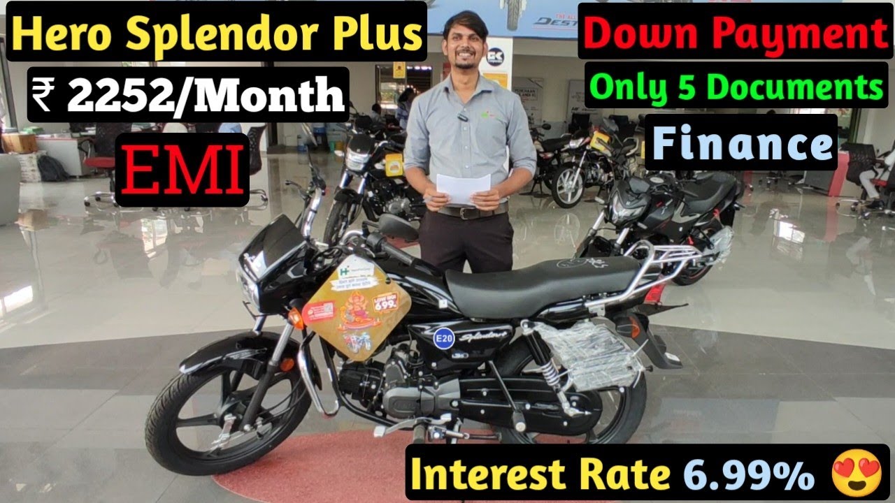 2023 Hero Splendor Plus Finance | ₹ 2252/Month 😍 | Loan EMI On Road Price