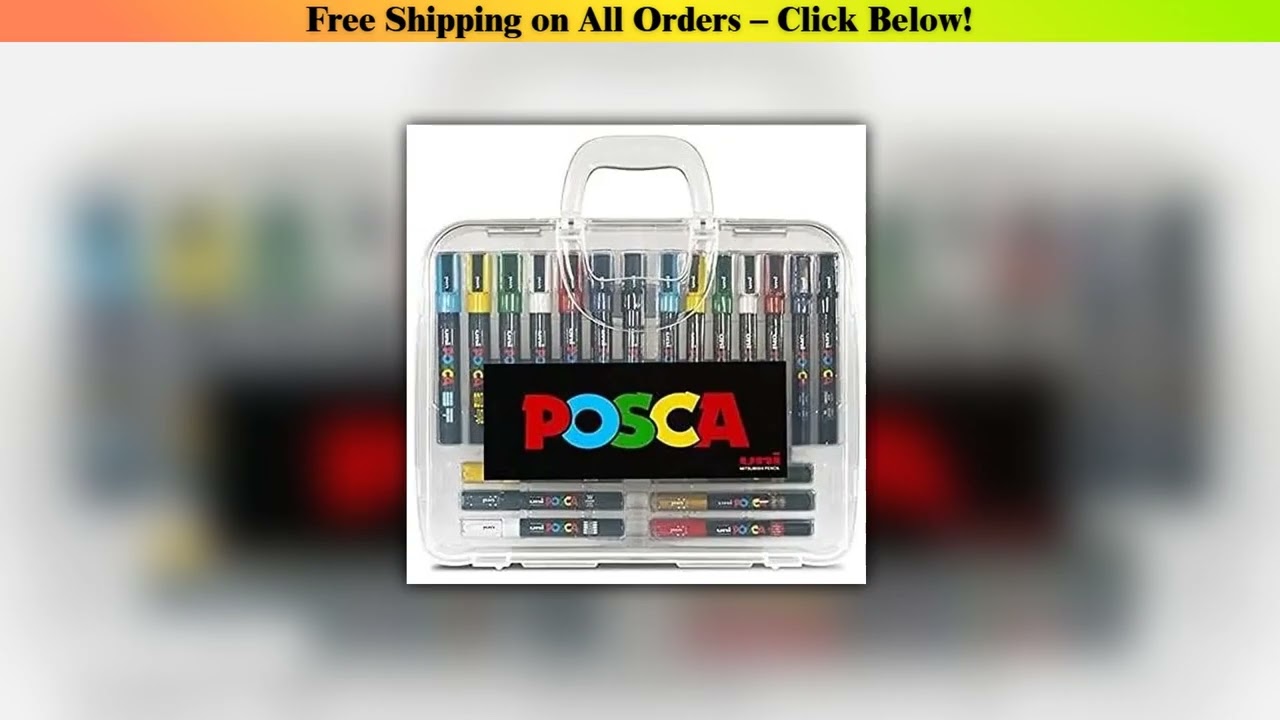 Uni posca briefcase 20 units - acrylic paint markers Wholesale Best Quality New Collection