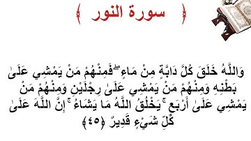 سورة النور الأية 45
