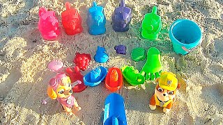 Щенячий Патруль - мультик кукол новые серии - Щенки на пляже играем в пасочки - Paw Patrol