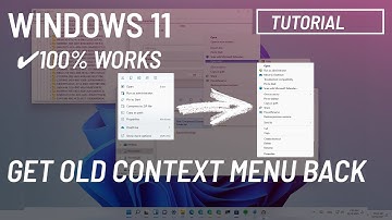 Windows 11: Enable old context menu (Windows 10 right-click style)