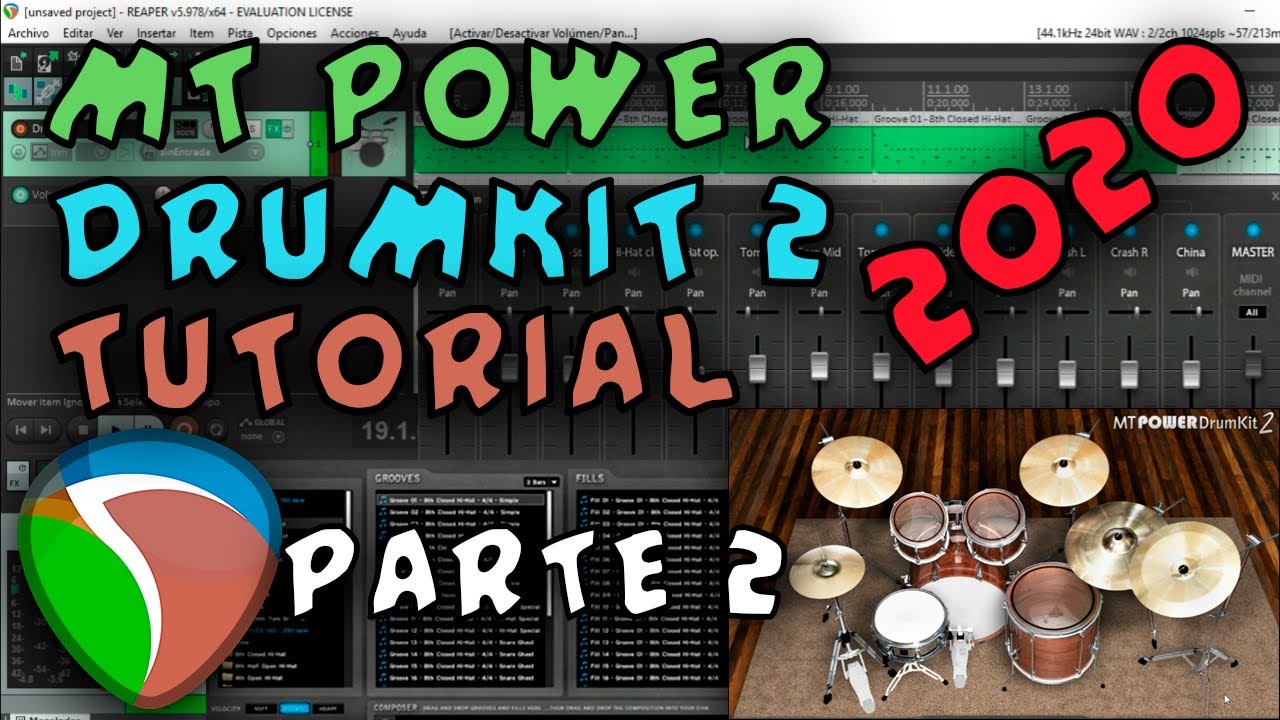 mt power drumkit 2 tutorial, reaper mt power drumkit 2 tutorial, reaper