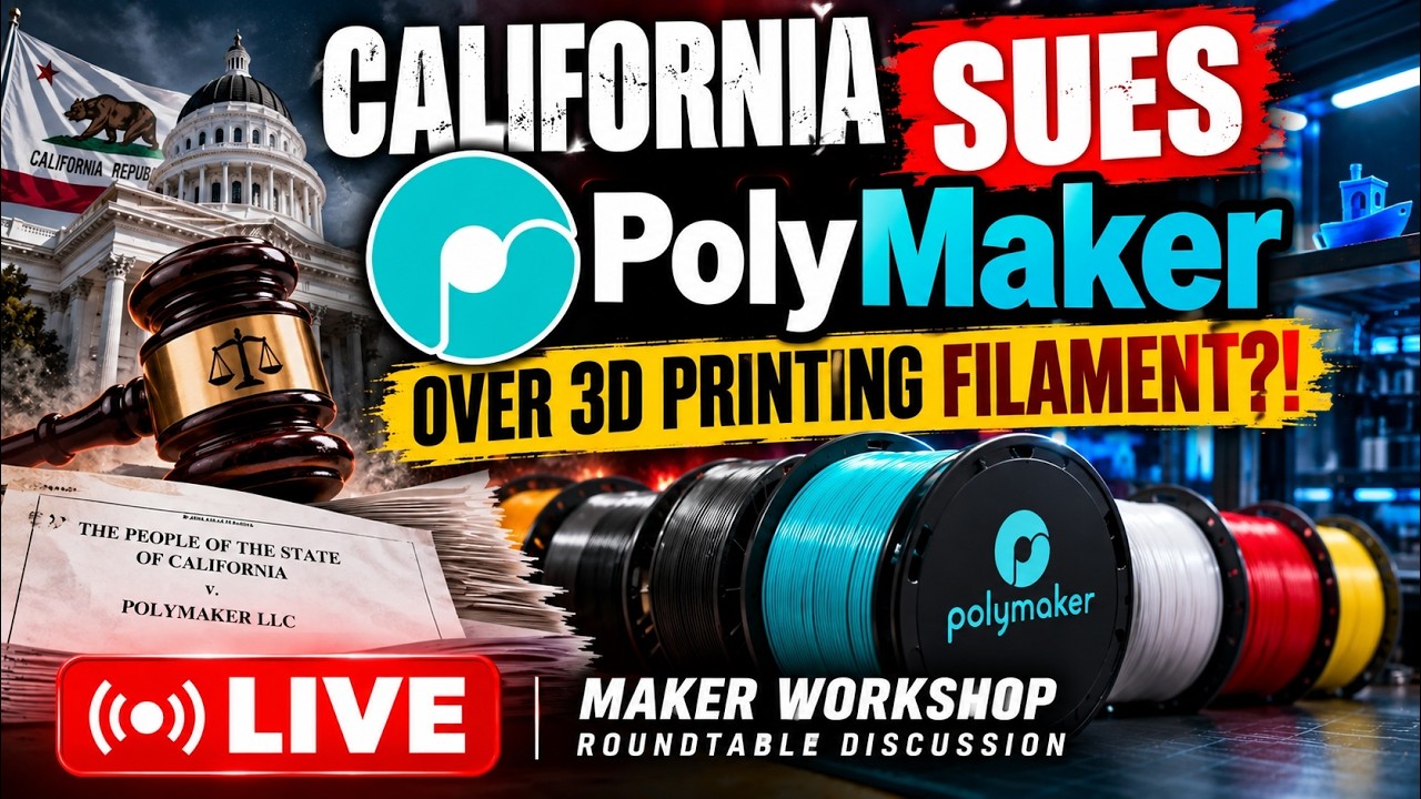 California SUES Polymaker Over 3D Printing Filament?! | The Case Makers Need to Know